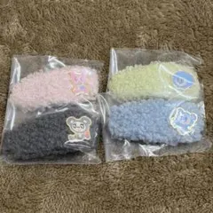 エニマイくじ　エンジェルブルー　E賞　ボアヘアクリップ　4点セット