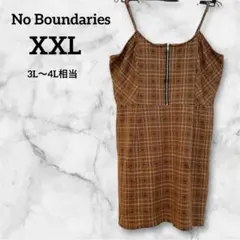 No Boundaries 【XXL】チェック柄キャミワンピース ミニドレス