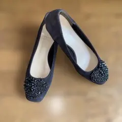 Riz raffinee リズラフィーネ　ビジュー付きシューズ　グレー　23.5