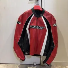 Dainese コブ付きレザージャケット パンチングレザー レッド 44 - メルカリ