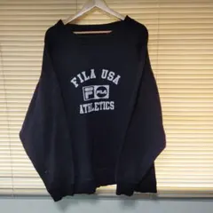 FILA ブラック スウェット トレーナー