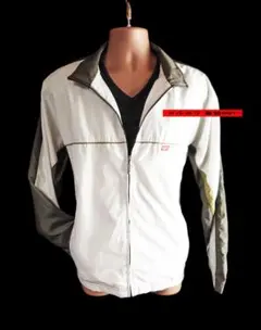 美品 NIKE ホワイトXグレー ナイロンジャケット ナイキ M 白灰 ブルゾン