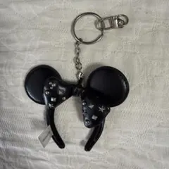 ☆ディズニー ミニーカチューシャ キーホルダー/ブラック☆