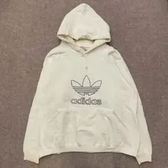 【R148】 80s adidas アディダス パーカー サイズL ホワイト