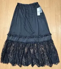 GU×UNDERCOVERコラボ コンビネーションロングスカート 黒 L 新品