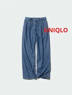 タックデニムパンツ