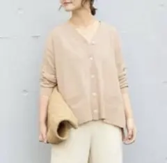 新品同様★SLOBE IENA 25SS 接触冷感/UV機能Vネックカーディガン