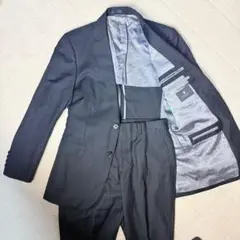 アクアスキュータム セットアップスーツ 濃紺 ストライプ 総裏地 美品