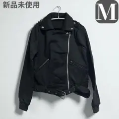 レディース　ライダースジャケット　裏起毛　ブラック黒 新品未使用　アウター　長袖