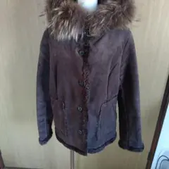 KUMIKYOKU ファー付きブラウンジャケット サイズ6