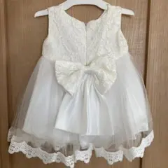 ホワイトレースベビードレス 80cm