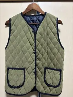 オリーブグリーン キルティング ベスト