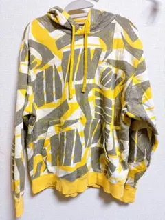 NIKE 総柄 パーカー フーディー イエロー