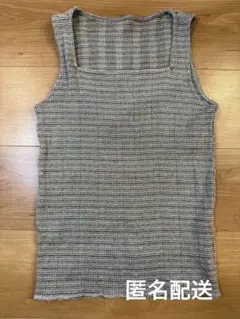 【美品】6(ROKU) コットン マルチボーダー タンクトップ