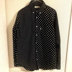 モリカゲシャツ 京都 クレイジーパターン ドット ボタンダウンシャツ M 