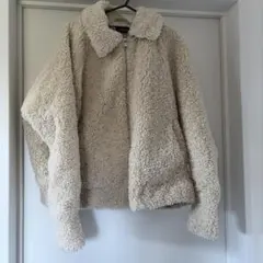 ZARA フリース ジャケット Mサイズ クリーム色