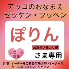ぽりんさま専用 おなまえゼッケン アイロン接着 №8401