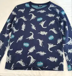クレードスコープ 恐竜柄 青色トレーナー 130