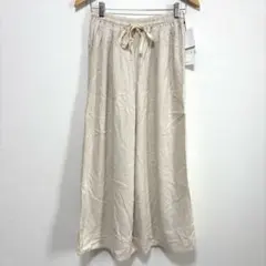 LAMCY ラムシー　ワイドパンツ リネン混　オフベージュ　M