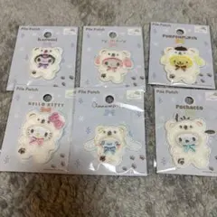 セリア サンリオ パイルワッペン 手芸 シール 6点セット sanrio