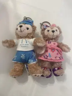 AULANI ダッフィー&シェリーメイ　キーホルダーセット　ディズニー　ハワイ