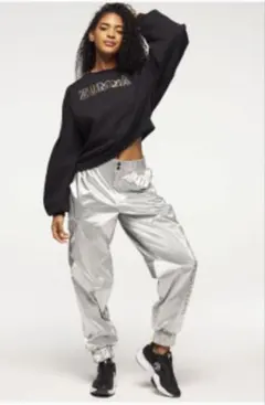 ZUMBA Runway Cargo Track Pants <Silver>