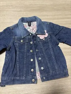 GAP デニムジャケット フラワー裏地付き