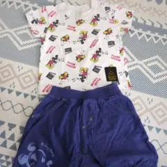 Disney baby ミッキーマウス Tシャツとショートパンツセット 80