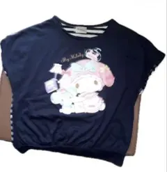My Melody マイメロ 半袖カットソー ネイビー ボーダーのサムネイル