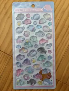 水族館限定 ボンボンドロップシール イルカ