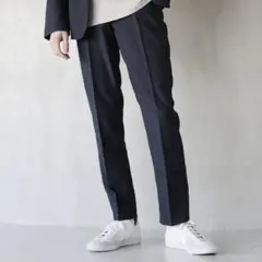 スーツ地 センタープレス テーパード スリム スラックス【セットアップ対応】