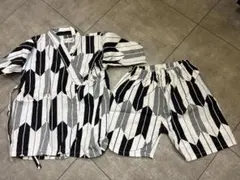白黒　甚平 110サイズ