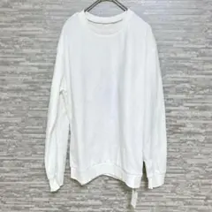 新品・未使用　レカ 綿100％ 白 無地 長袖 プルオーバー　Fサイズ　シンプル