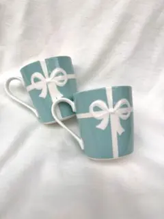 【値下げ♡】Tiffany & Co. リボンデザインマグカップ 2個セット