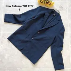 ⑧34 ニューバランス THE CITY テーラードジャケット S 紺 ビジネスのサムネイル
