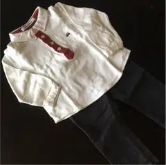 familiar 長袖シャツ& bebe パンツ