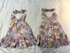 Baby GAP ワンピース2着セット ヘアバンド付 80 双子