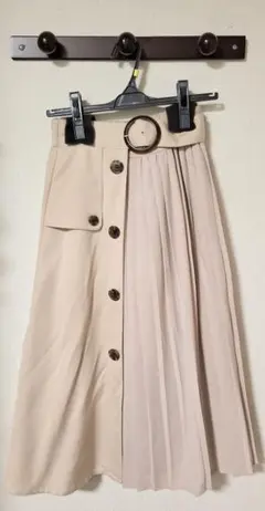 MAJESTIC LEGON　ベージュ トレンチライクプリーツスカート Sサイズ