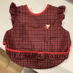 familiarチェック柄お食事エプロン