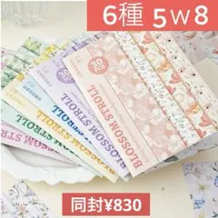 5w-8／コラージュ素材　紙素材　紙もの　メモ　セット　まとめ売り　1+2