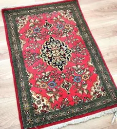 Y3578 高級ペルシャ絨毯 ウール 手織り 97×65㎝ ペルシャ絨毯 ウール 手織り 147×68.5㎝ - メルカリ