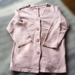 ピンク ボタン付きカーディガン 110cm