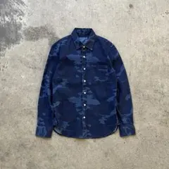 JOINT WORKS ジョイントワークス 迷彩 ブルー 長袖 シャツ 青のサムネイル