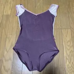新品 yumikoノースリーブ ベロア レオタード オレンジベージュ L