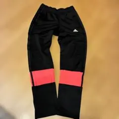 adidas 黒/ピンク ロングパンツ