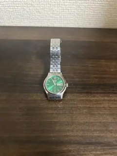 【SEIKO/昭和】クォーツ メンズ 腕時計 グリーン文字盤