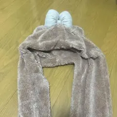 ShellieMay リボン付きフードつきマフラー