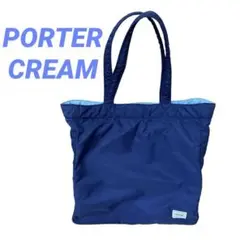 PORTER CREAM ポーター クリーム トートバッグ ポーチ付 ネイビー