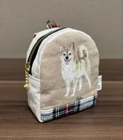 ミニリュック　ミニポーチ　柴犬　ハンドメイド