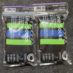 ★新品★ファミリーマート ラインソックス 黒25-28cm